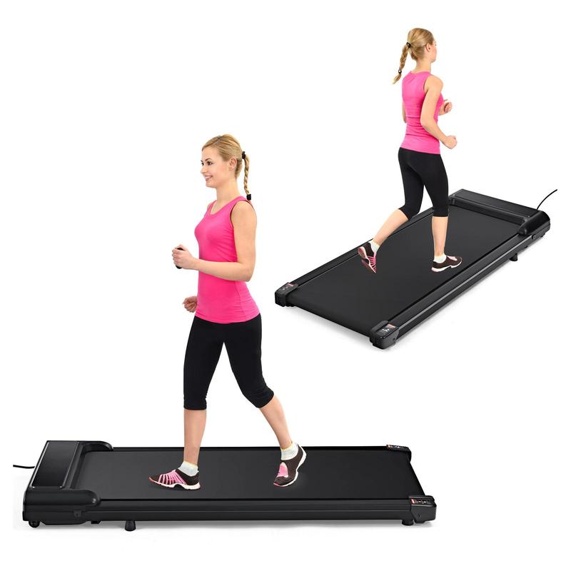 Merax 2 in 1 Walking Pad Treadmill, Under Desk Treadmill, 2.5HP, 06~3.8mph Compact Treadmill with Remote Control