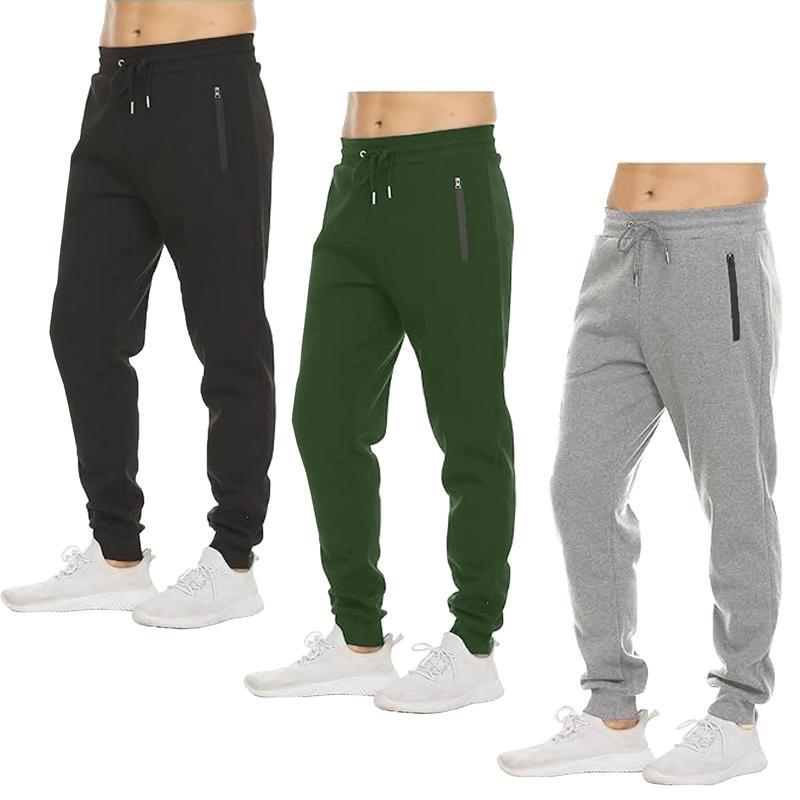 3-Pack Men's Slim Fit Fleece Lined Joggers (Sizes - S to 3XL)